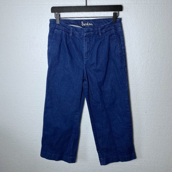Boden Women's Size 6 R UK 10 R Dark Wash Baggy Wide Leg Jeans Denim Pockets - Picture 1 of 9